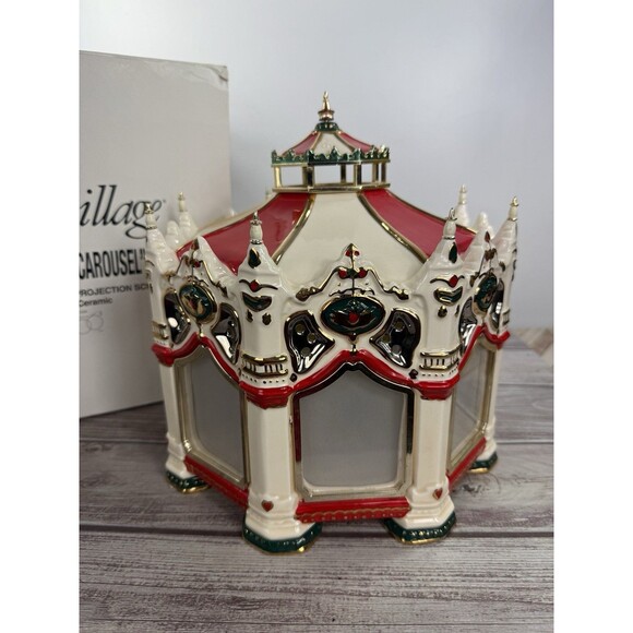 Department 56 THE CARNIVAL CAROUSEL Musical Porcelain Original BOX Snow Village - Picture 16 of 17